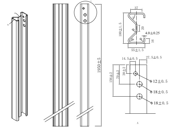 rollo de acero del perfil de la sigma de 21KW 45# que forma la máquina con 16 pasos que forman la estación